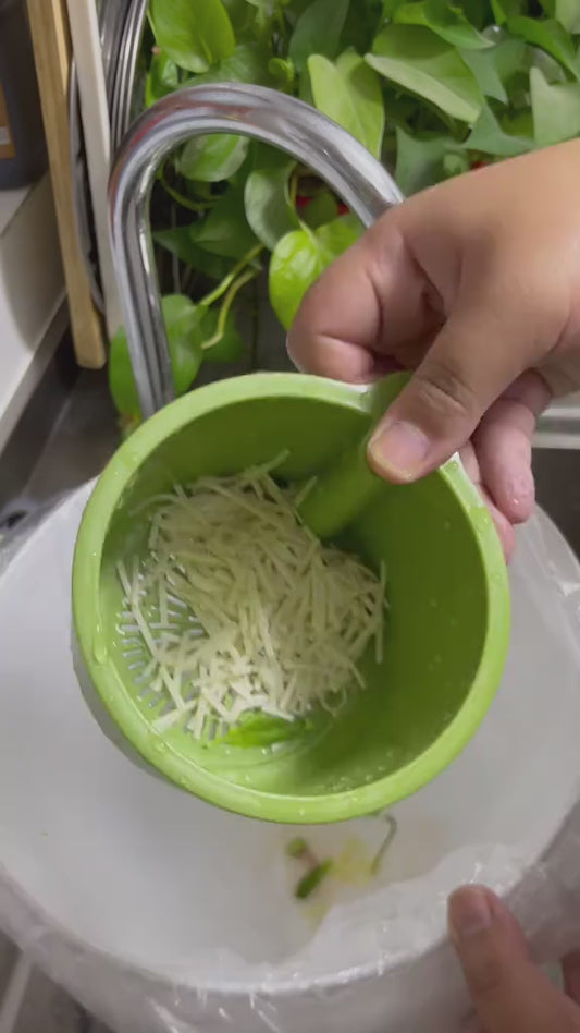 1-Piece Kitchen Sink Filter Basket – Anti-Leak Press-to-Close Drain Strainer & Storage Rack